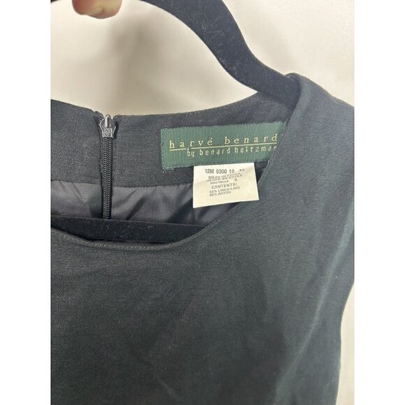 Harve Benard Women's Sleeveless Button Down Linen Blend Solid Black Size 12 - Picture 12 of 13